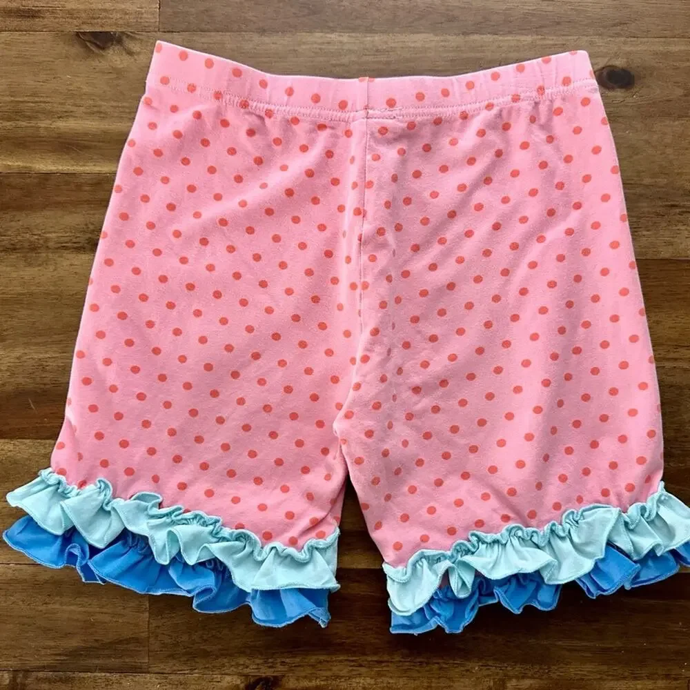 Wildflowers Seaside Dreams Sandcastle Shorties Pink Blue Polka Dot Ruffle 14